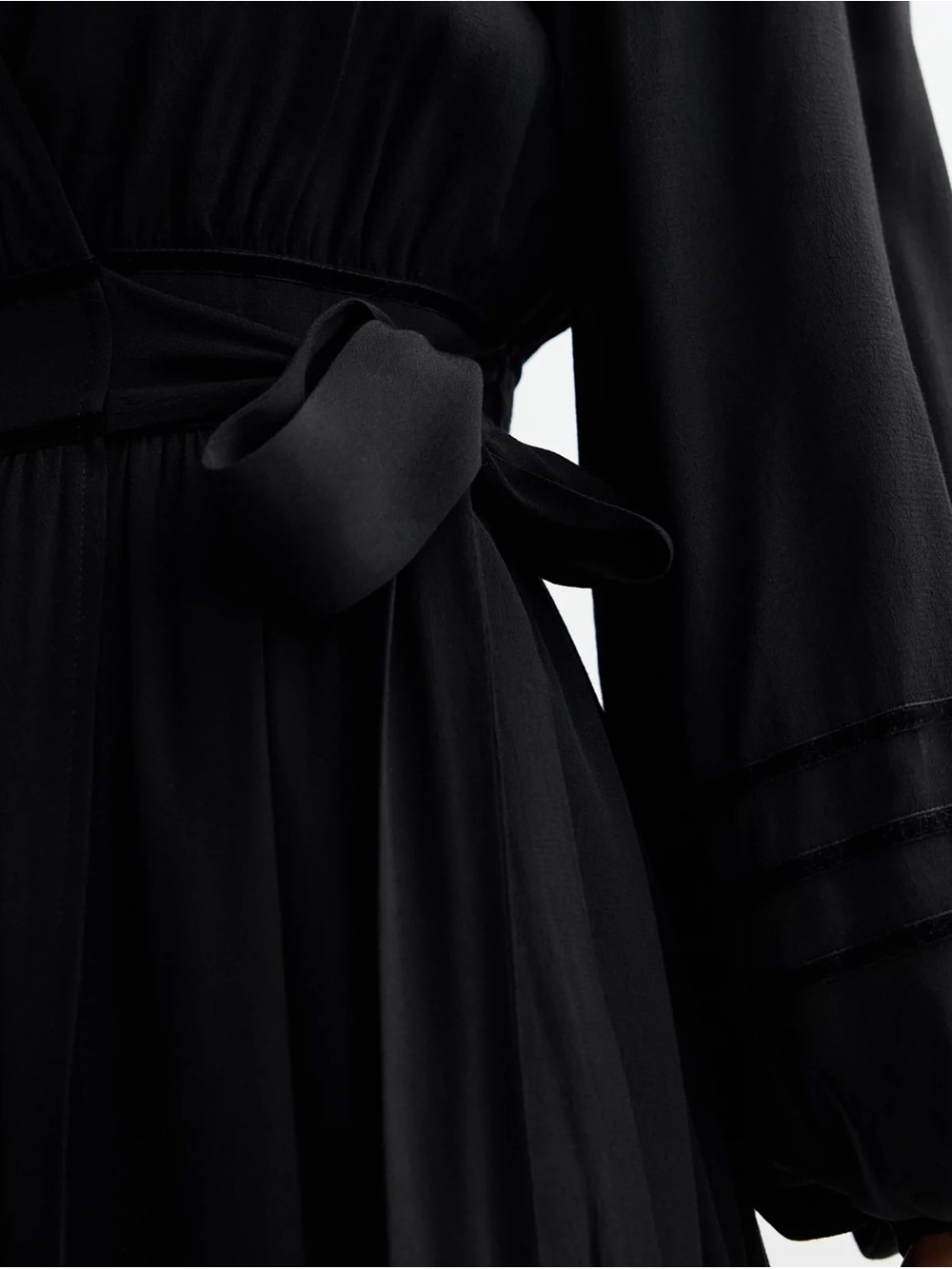 Farmers Market Women’s Black Maxi Dress with Long Sleeves - Picture 3 of 5